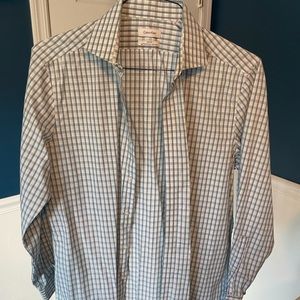 Calvin Klein shirt, M, Slim Fit, navy and green